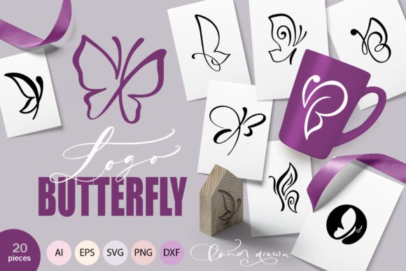 Butterfly Logo Graphics for Decorative Elements