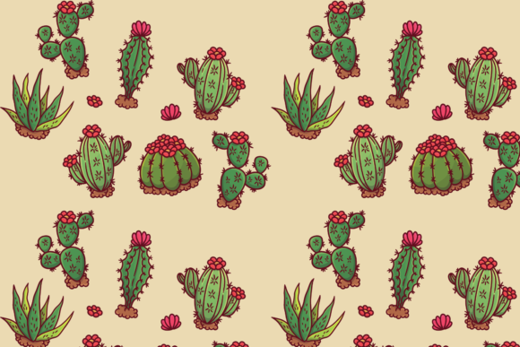 Cactus Pattern Art for Creative Design Projects