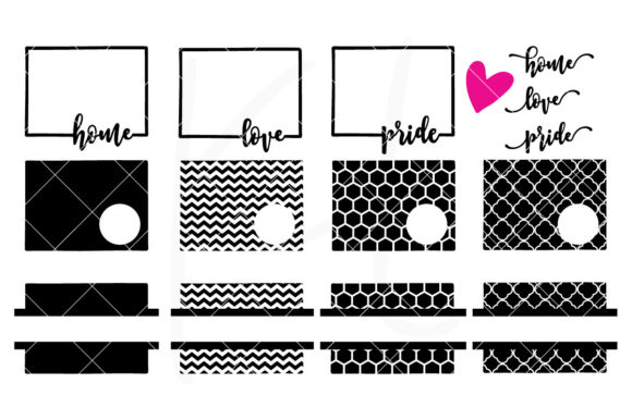 Colorado Monogram Frames Pack for Graphics and Crafts