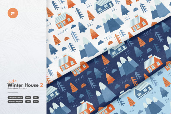 Cute Winter House Pattern - Ver.2: A Versatile Graphic Design Asset