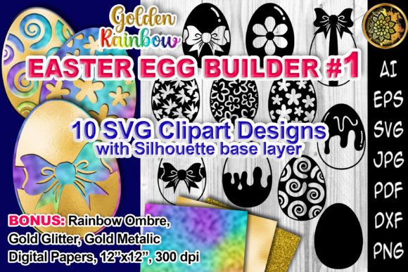 Easter Egg Builder SVG Layered Clipart 1 Review