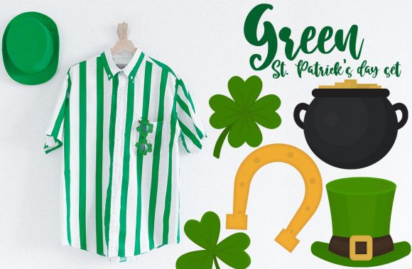 Green St Patrick's Day Graphics for Blog and Website Design