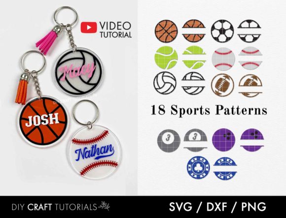 Keychain Pattern, Sports: A Graphic Design Asset for Local Business Branding