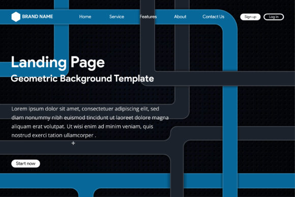 Landing Page Background Labirin Dark - A Modern Graphic for Landing Page Templates