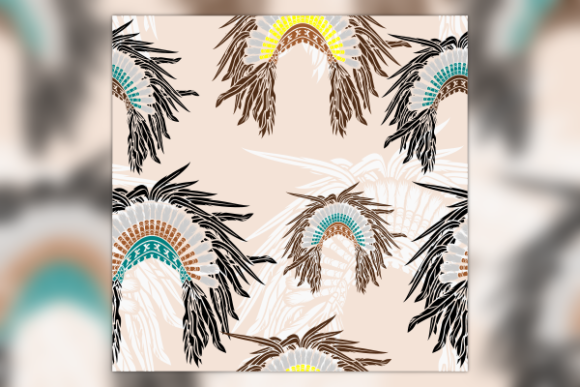 Native American Headdress Pattern for Graphics and Patterns