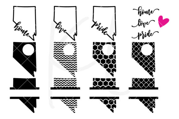 Nevada Monogram Frames Pack for Graphics and Crafts