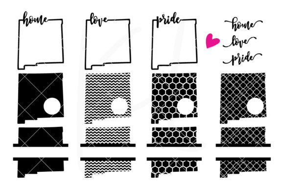 New Mexico Monogram Frames Pack for Crafts and Graphics