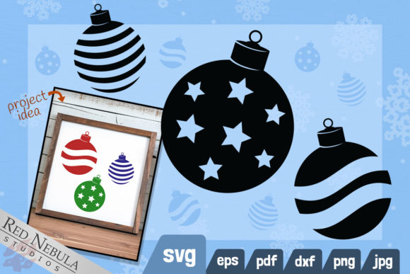 Stylized Christmas Ornament SVG Clipart for Crafts and Graphics