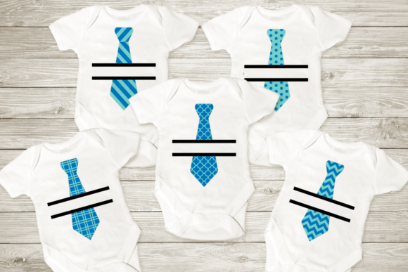 Tie Split with Optional Patterns SVG for Graphics and Crafts