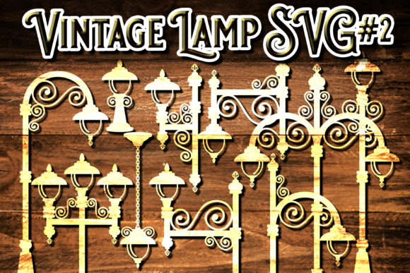 Vintage Lamp Street Light Post SVG V.2 for Creative Graphics
